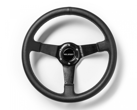 KIEROWNICA SPORTOWA BM SPORT 350mm OFFSET 68mm Skóra KIEROWNICA SPORTOWA BM SPORT 350mm OFFSET 68mm Skóra