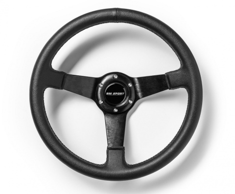 KIEROWNICA SPORTOWA BM SPORT 350mm OFFSET 68mm Skóra KIEROWNICA SPORTOWA BM SPORT 350mm OFFSET 68mm Skóra