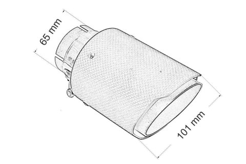KOŃCÓWKA TŁUMIKA 100mm CARBON BM SPORT KOŃCÓWKA TŁUMIKA 100mm CARBON BM SPORT