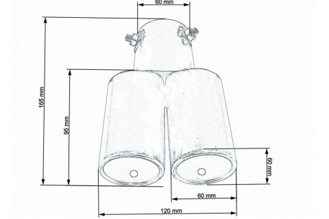 KOŃCÓWKA TŁUMIKA 2x60mm BM SPORT KOŃCÓWKA TŁUMIKA 2x60mm BM SPORT