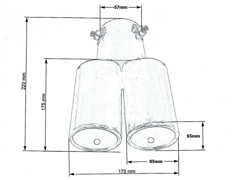 KOŃCÓWKA TŁUMIKA 2x85mm BM SPORT KOŃCÓWKA TŁUMIKA 2x85mm BM SPORT
