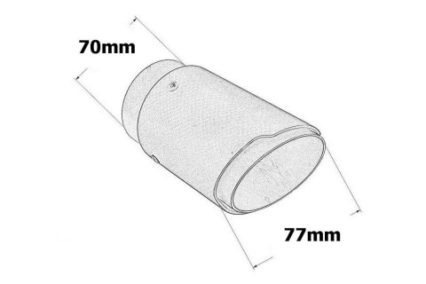 KOŃCÓWKA TŁUMIKA 77mm CARBON BM SPORT KOŃCÓWKA TŁUMIKA 77mm CARBON BM SPORT