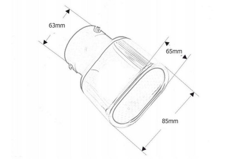 KOŃCÓWKA TŁUMIKA 85x65mm OWAL BM SPORT KOŃCÓWKA TŁUMIKA 85x65mm OWAL BM SPORT