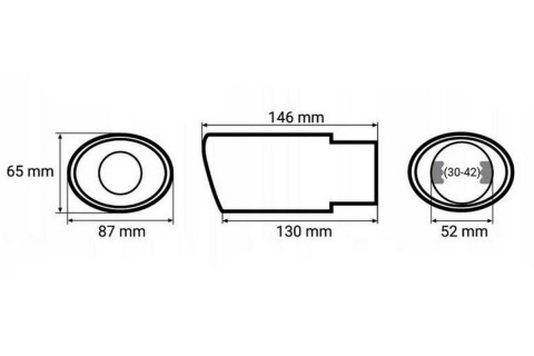 KOŃCÓWKA TŁUMIKA 87x65mm OWAL BM SPORT KOŃCÓWKA TŁUMIKA 87x65mm OWAL BM SPORT