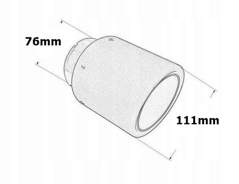 KOŃCÓWKA TŁUMIKA 111mm CARBON BM SPORT KOŃCÓWKA TŁUMIKA 111mm CARBON BM SPORT