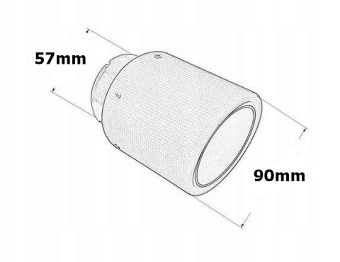 KOŃCÓWKA TŁUMIKA 90mm CARBON BM SPORT KOŃCÓWKA TŁUMIKA 90mm CARBON BM SPORT