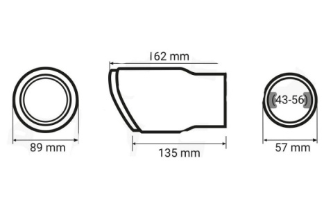 KOŃCÓWKA TŁUMIKA 90mm CARBON BM SPORT KOŃCÓWKA TŁUMIKA 90mm CARBON BM SPORT