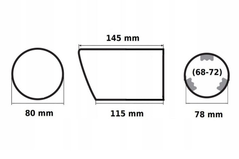 KOŃCÓWKA TŁUMIKA VOLKSWAGEN TSI TFSI TDI montaż 68-72mm CHROM BM SPORT KOŃCÓWKA TŁUMIKA VOLKSWAGEN TSI TFSI TDI montaż 68-72mm CHROM BM SPORT
