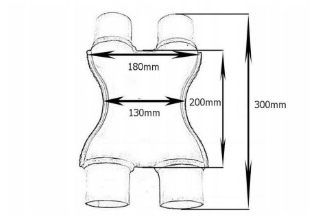 X-PIPE 2,5'' / 63mm WYDECH V6 V8 BM SPORT STAL NIERDZEWNA X-PIPE 2,5'' / 63mm WYDECH V6 V8 BM SPORT STAL NIERDZEWNA